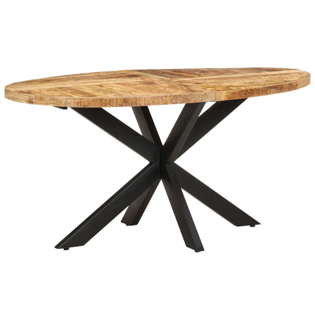 vidaXL Τραπεζαρία 160 x 90 x 75 εκ. από Ακατέργαστο Ξύλο Μάνγκο