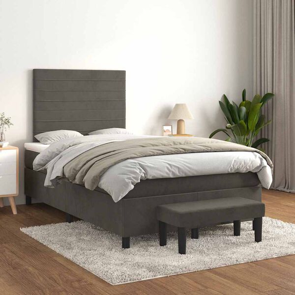 vidaXL &Kappa;&rho;&epsilon;&beta;ά&tau;&iota; Boxspring &mu;&epsilon; &Sigma;&tau;&rho;ώ&mu;&alpha; &Sigma;&kappa;&omicron;ύ&rho;&omicron; &Gamma;&kappa;&rho;&iota; 120x190 &epsilon;&kappa;. &Beta;&epsilon;&lambda;&omicron;ύ&delta;&iota;&nu;&omicron;