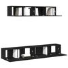 vidaXL Σετ επίπλου τηλεόρασης 4 pcs Μαύρη δρυς 100 x 30 x 30 cm
