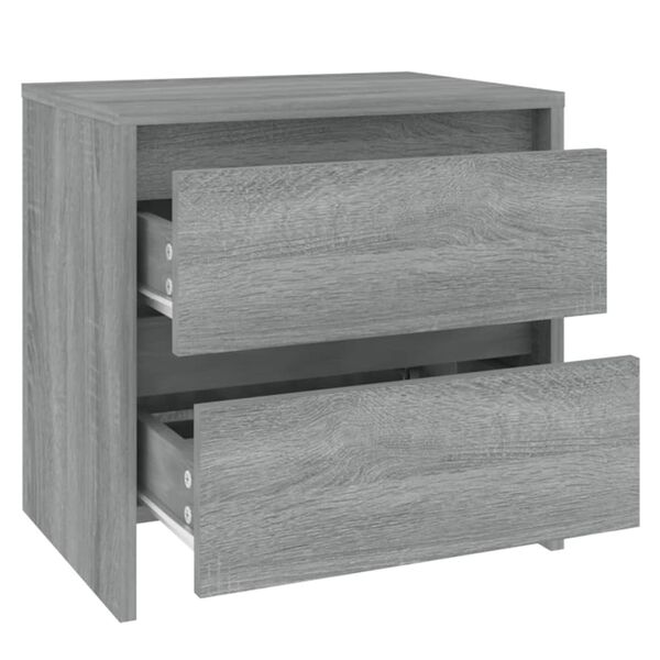 vidaXL Κομοδίνα 2 τεμ. Γκρι Sonoma 45 x 34,5 x 44,5 εκ. Μοριοσανίδα
