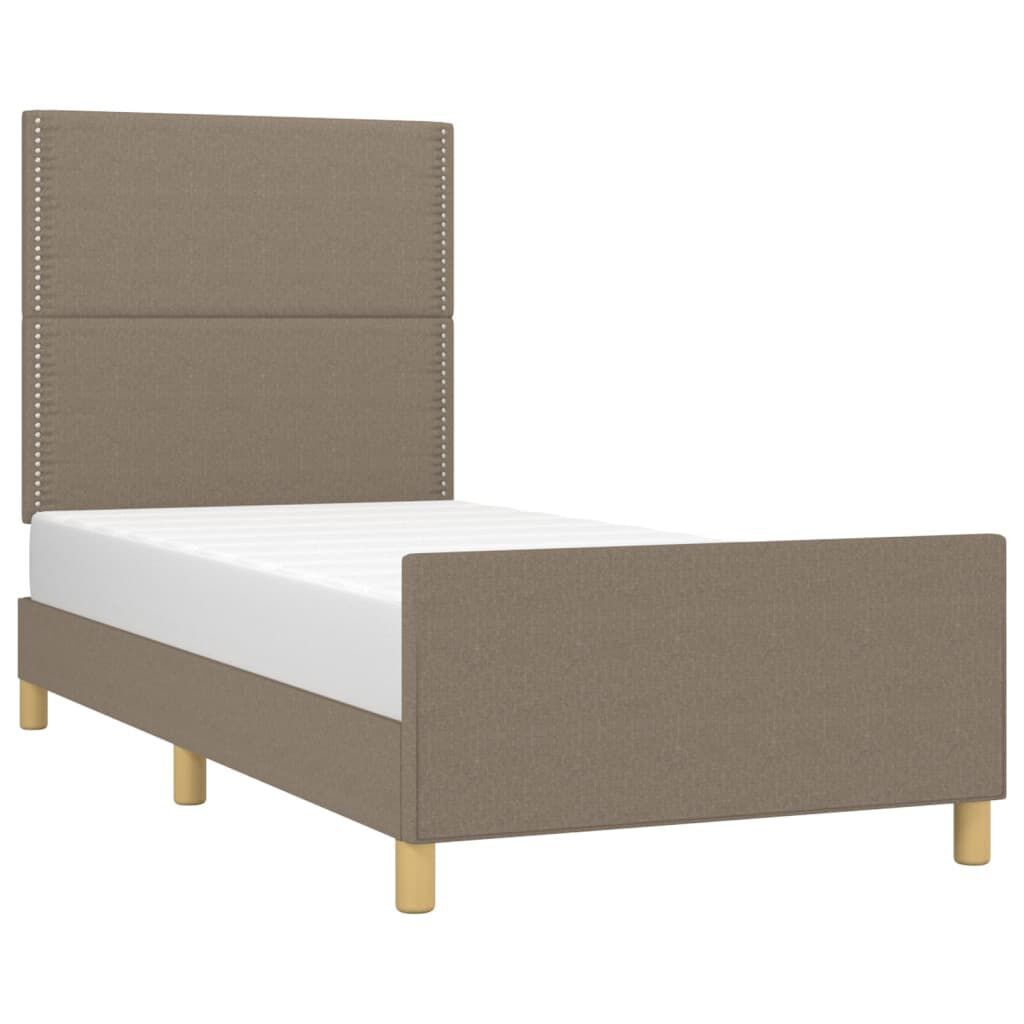vidaXL Σκελετός Κρεβατιού Χωρίς Στρώμα Taupe 80x200 εκ. Υφασμάτινο