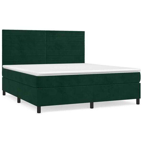 vidaXL &Kappa;&rho;&epsilon;&beta;ά&tau;&iota; Boxspring &mu;&epsilon; &Sigma;&tau;&rho;ώ&mu;&alpha; &Sigma;&kappa;&omicron;ύ&rho;&omicron; &Pi;&rho;ά&sigma;&iota;&nu;&omicron; 180x200&epsilon;&kappa;. &Beta;&epsilon;&lambda;&omicron;ύ&delta;&iota;&nu;&omicron;