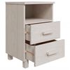 vidaXL Κομοδίνο HAMAR 2 Τεμ. Λευκά 40 x 35 x 62 εκ. Μασίφ Ξύλο Πεύκου