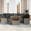 vidaXL Σετ Καναπέ Κήπου με μαξιλάρι 8 pcs Γκρι 100 x 55 x 73 εκ
