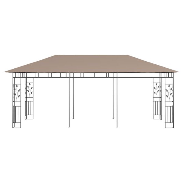 vidaXL Κιόσκι με Αντικουνουπικό Δίχτυ Taupe 6x3x2,73 μ. / 180 γρ./μ²