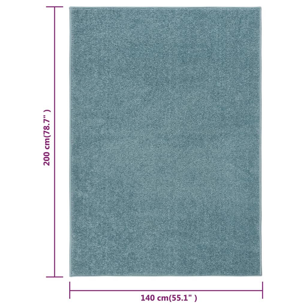 vidaXL Χαλί Κοντό Πέλος Μπλε 140 x 200 εκ.