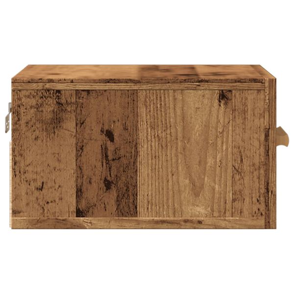 vidaXL Κομοδίνο Επιτοίχιο Όψη Παλαιού Ξύλου 35 x 35 x 20 εκ.