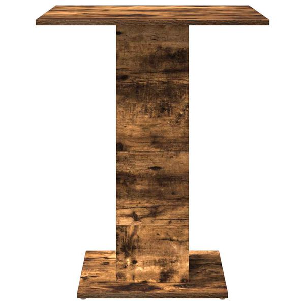 vidaXL Τραπέζι Bistro Καπνιστή Δρυς 60x60x75 εκ από Επεξεργασμένο Ξύλο