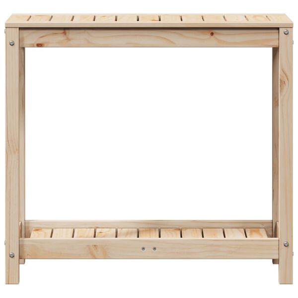 vidaXL Τραπέζι Κηπουρικής με Ράφι 82,5 x 35 x 75 εκ. Μασίφ Ξύλο Πεύκου