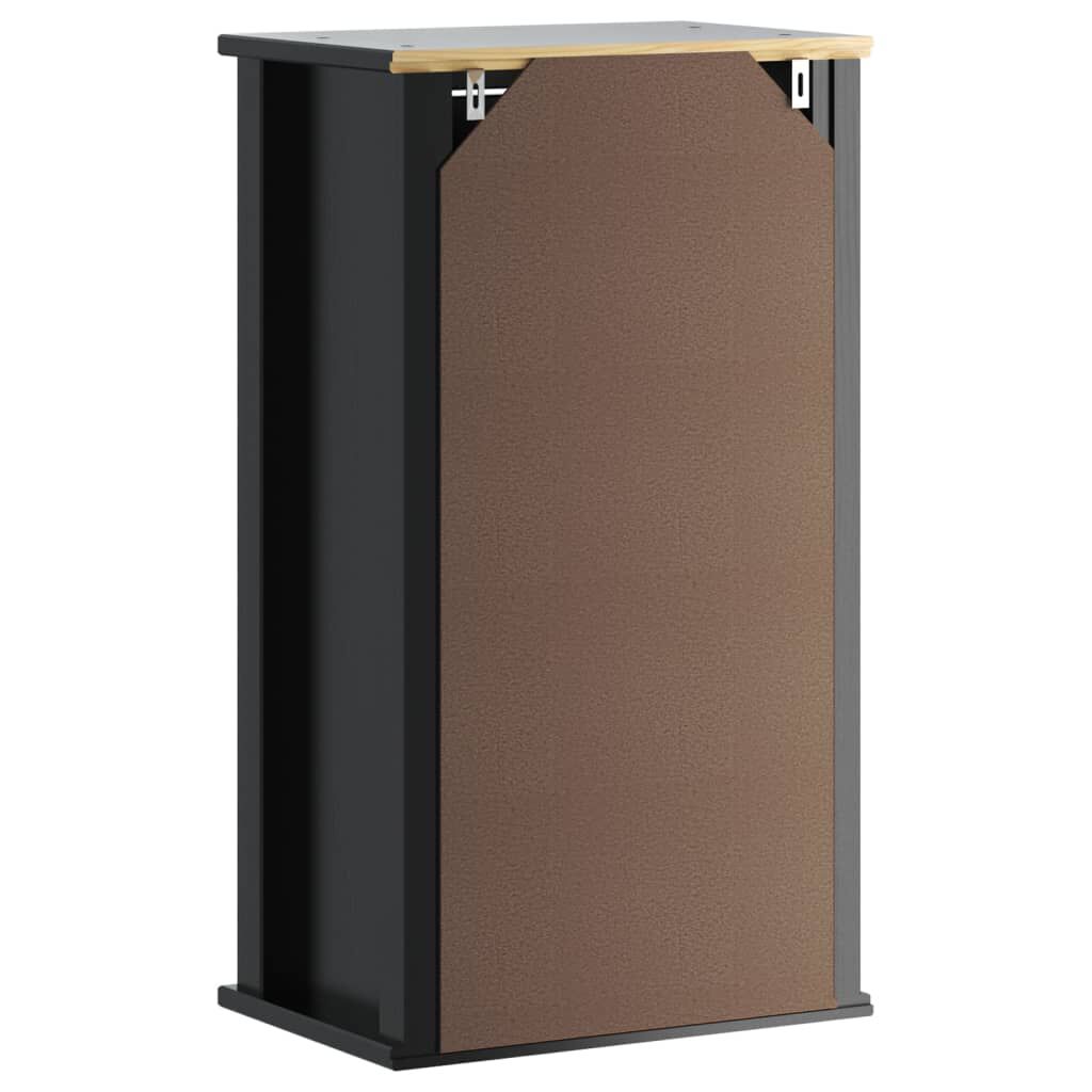 vidaXL Ντουλάπι Μπάνιου Επιτοίχιο BERG Μαύρο 40x27x71,5 εκ Μασίφ Πεύκο