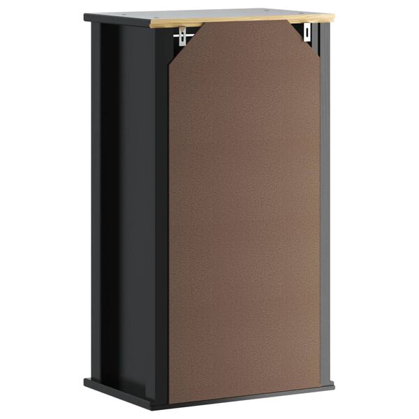 vidaXL Ντουλάπι Μπάνιου Επιτοίχιο BERG Μαύρο 40x27x71,5 εκ Μασίφ Πεύκο