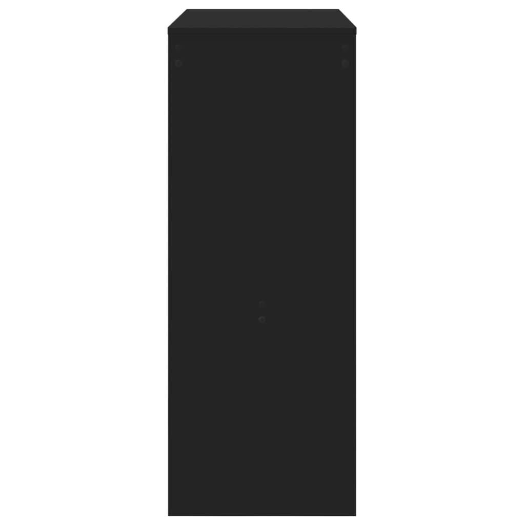 vidaXL Τραπέζι Μπαρ με Ράφια Μαύρο 90x40x103,5 εκ. Επεξεργ. Ξύλο
