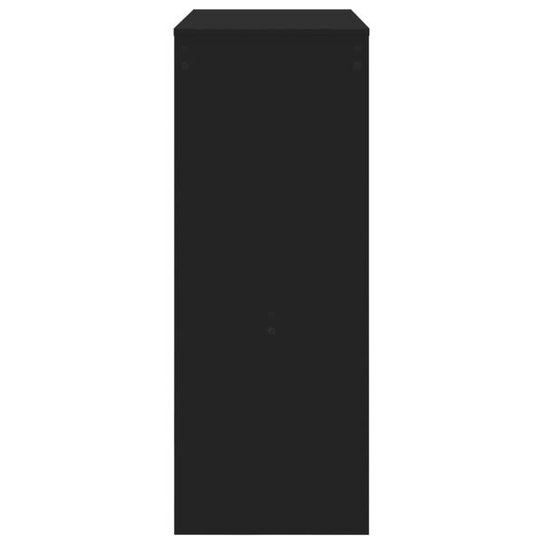 vidaXL Τραπέζι Μπαρ με Ράφια Μαύρο 90x40x103,5 εκ. Επεξεργ. Ξύλο
