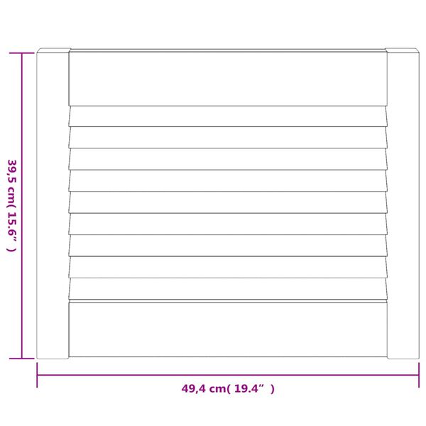vidaXL Πορτάκια με Περσίδες 4 Τεμ. 39,5x49,4 εκ. από Μασίφ Ξύλο Πεύκου