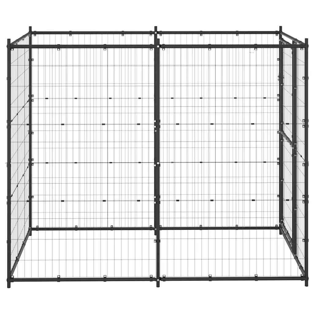 vidaXL Κλουβί Σκύλου Εξ. Χώρου Ατσάλι 110 x 220 x 180 εκ.