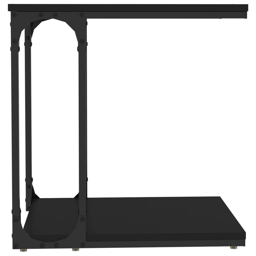 vidaXL Βοηθητικό Τραπέζι Μαύρο 50 x 35 x 52 εκ. από Επεξεργασμένο Ξύλο