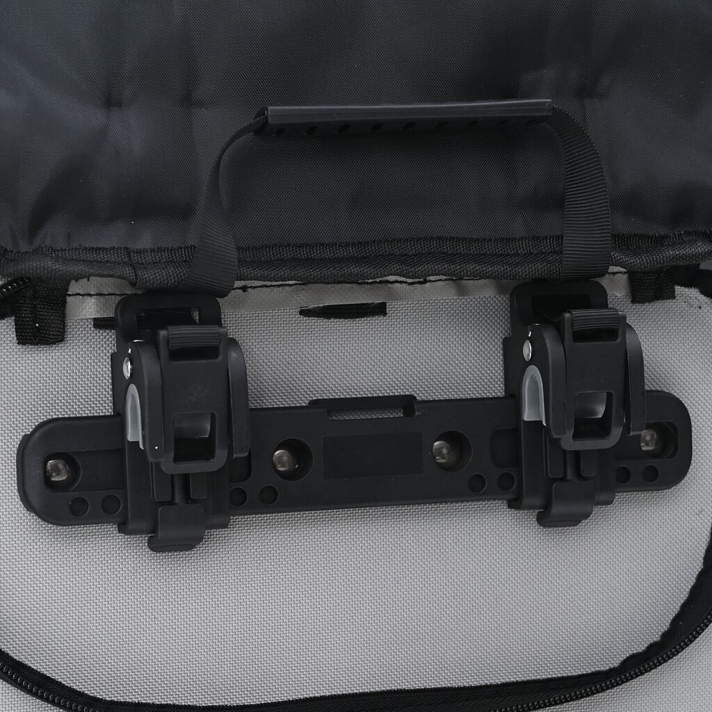 vidaXL Τσάντα Ποδηλάτου για Ράγες 20 L Γκρι 31x13x58 εκ.