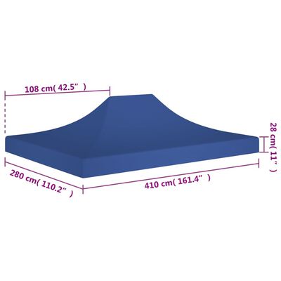 vidaXL Κάλυμμα Τέντας Εκδηλώσεων Μπλε 4 x 3 μ. 270 γρ/μ²