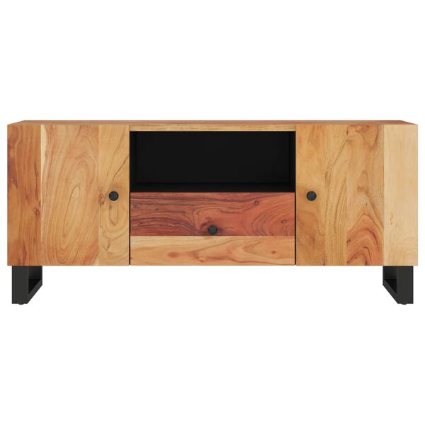 vidaXL Έπιπλο Τηλεόρασης 105x33,5x46 εκ Μασίφ Ξύλο Ακακίας & Επ. Ξύλο