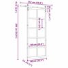 vidaXL Συρόμενη Πόρτα Καφέ 80 x 208 εκ. Μασίφ ξύλο πεύκου