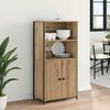vidaXL Highboard Artisan Oak 62 x 36 x 121,5 &epsilon;&kappa; &Epsilon;&pi;&epsilon;&xi;&epsilon;&rho;&gamma;&alpha;&sigma;&mu;έ&nu;&omicron; &xi;ύ&lambda;&omicron;