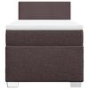 vidaXL Κρεβάτι Boxspring με Στρώμα Σκούρο Καφέ 80x200 εκ. Υφασμάτινο