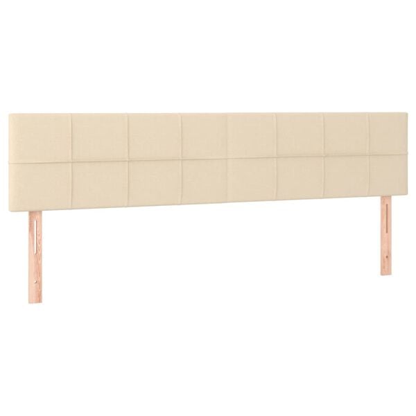 vidaXL Κρεβάτι Boxspring με Στρώμα Κρεμ 160x200 εκ. Υφασμάτινο