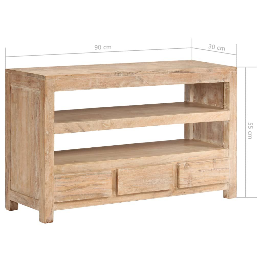 vidaXL Έπιπλο Τηλεόρασης Ανοιχτό Καφέ 90x30x55 εκ. Μασίφ Ξύλο Ακακίας