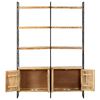 vidaXL Βιβλιοθήκη με 4 Επίπεδα 124x30x180 εκ. Ακατέργαστο Ξύλο Μάνγκο