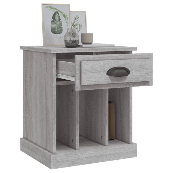 vidaXL Κομοδίνο Γκρι Sonoma 43x36x50 εκ.