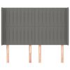 vidaXL Κεφαλάρι με Πτερύγια Σκούρο Γκρι 147x16x118/128 εκ. Υφασμάτινο