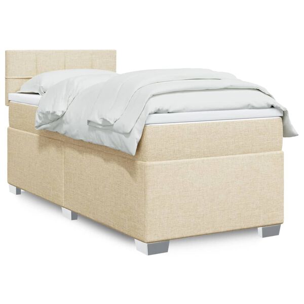 vidaXL &Kappa;&rho;&epsilon;&beta;ά&tau;&iota; Boxspring &mu;&epsilon; &Sigma;&tau;&rho;ώ&mu;&alpha; &Kappa;&rho;&epsilon;&mu; 80 x 200 &epsilon;&kappa;. &Upsilon;&phi;&alpha;&sigma;&mu;ά&tau;&iota;&nu;&omicron;