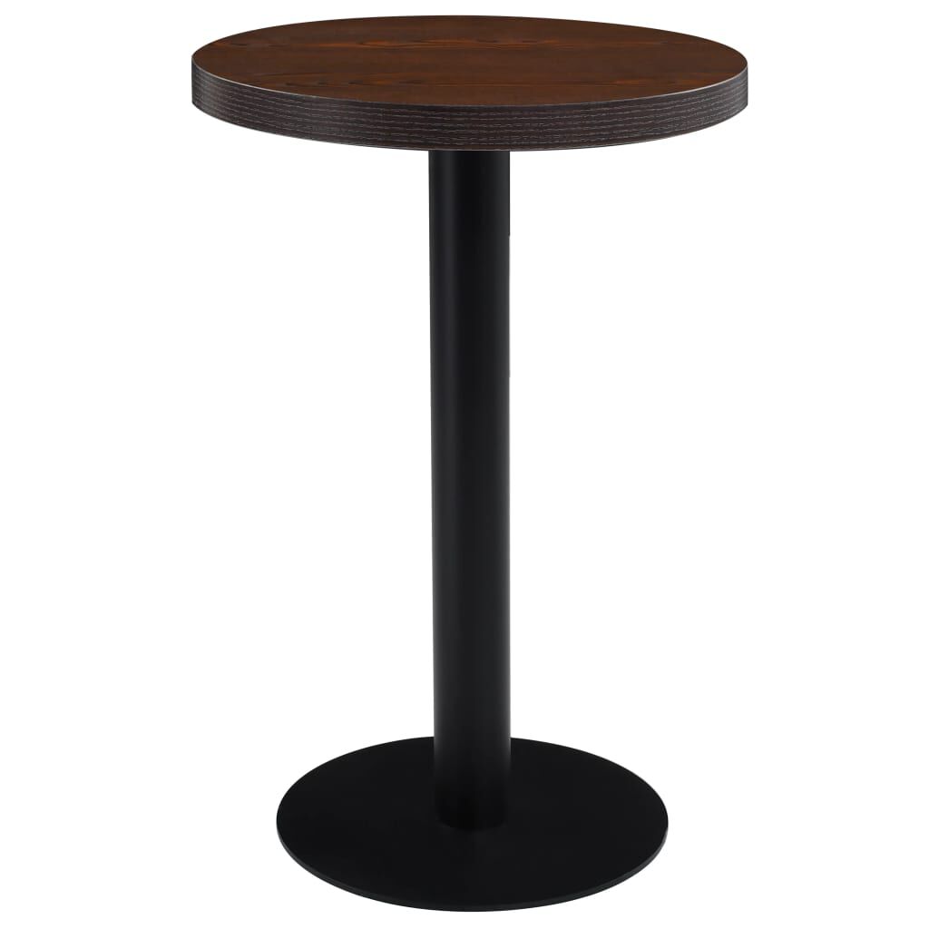 vidaXL Τραπέζι Bistro Σκούρο Καφέ 50 εκ. από MDF