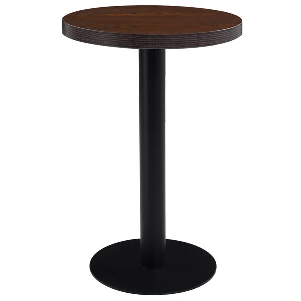 vidaXL Τραπέζι Bistro Σκούρο Καφέ 50 εκ. από MDF