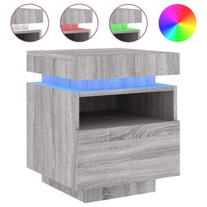 vidaXL &Kappa;&omicron;&mu;&omicron;&delta;ί&nu;&omicron; &mu;&epsilon; &Phi;ώ&tau;&alpha; LED &Gamma;&kappa;&rho;&iota; Sonoma 40 x 39 x 48,5 &epsilon;&kappa;.