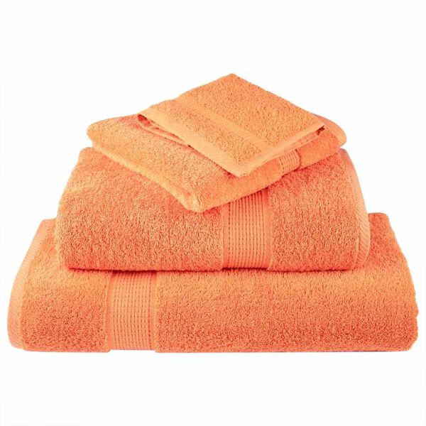 vidaXL Πετσέτες Προσώπου SOLUND 2 pcs Πορτοκαλί Βαμβάκι