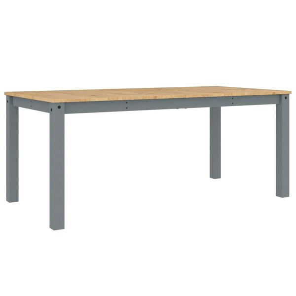 vidaXL Τραπεζαρία Panama Γκρι 180 x 90 x 75 εκ. από Μασίφ Ξύλο Πεύκου