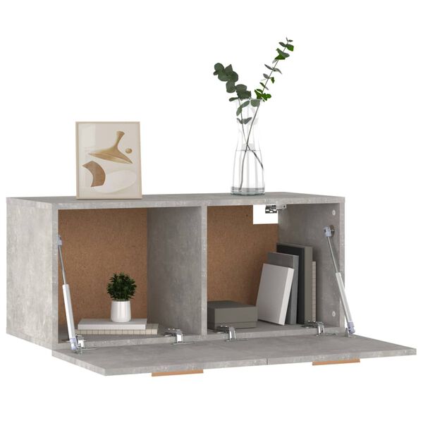 vidaXL Ντουλάπι Τοίχου Γκρι Σκυρ. 80x35x36,5 εκ. Επεξεργασμένο Ξύλο