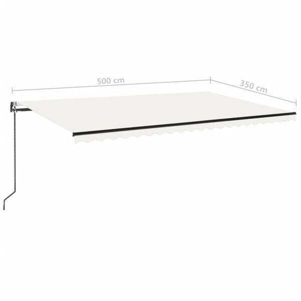 vidaXL Τέντα Συρόμενη Αυτόματη Κρεμ 500x350 εκ.