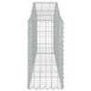 vidaXL Συρματοκιβώτια Τοξωτά 4 τεμ. 200x30x60/80 εκ. Γαλβαν. Ατσάλι
