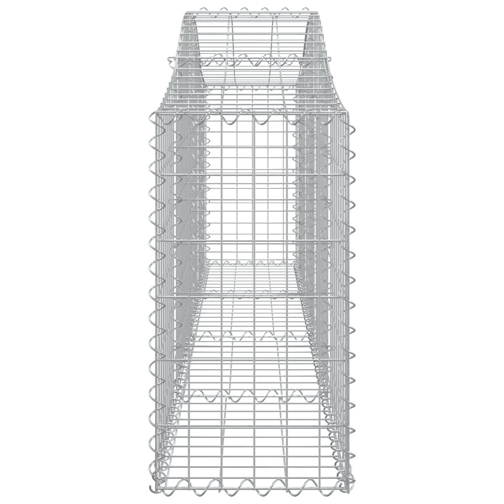 vidaXL Συρματοκιβώτια Τοξωτά 4 τεμ. 200x30x60/80 εκ. Γαλβαν. Ατσάλι