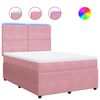 vidaXL &Kappa;&rho;&epsilon;&beta;ά&tau;&iota; Boxspring &mu;&epsilon; &Sigma;&tau;&rho;ώ&mu;&alpha; &Rho;&omicron;&zeta; 140x190 &epsilon;&kappa;. &Beta;&epsilon;&lambda;&omicron;ύ&delta;&iota;&nu;&omicron;
