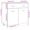 vidaXL Ντουλάπι με Συρτάρια "Lyon" σε Χρώμα Sonoma Δρυς 80x46x81,5 εκ. από Τεχνητό Ξύλο