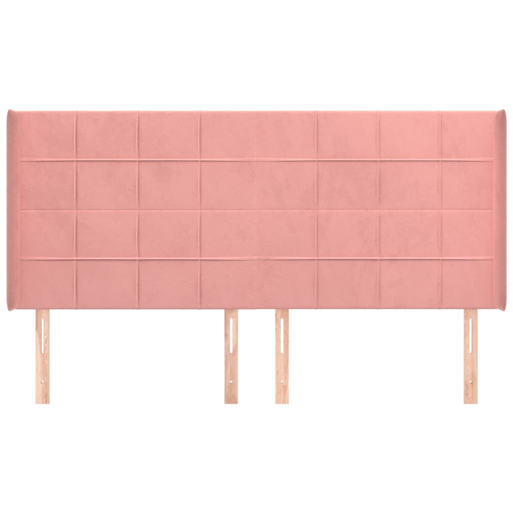 vidaXL Κεφαλάρι με Πτερύγια Ροζ 183x16x118/128 εκ. Βελούδινο