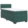 vidaXL Κρεβάτι Boxspring με Στρώμα Σκούρο Πράσινο 90x190 εκ. Βελούδινο