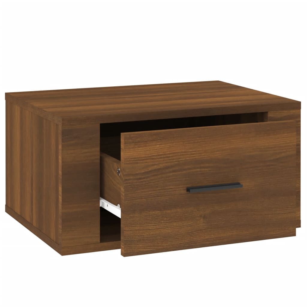 vidaXL Κομοδίνο Επιτοίχιο Καφέ Δρυς 50x36x25 εκ.