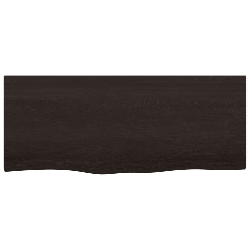 vidaXL Ράφι Τοίχου Σκούρο Καφέ 100x40x(2-6) εκ. Επεξ. Μασίφ Ξύλο Δρυός