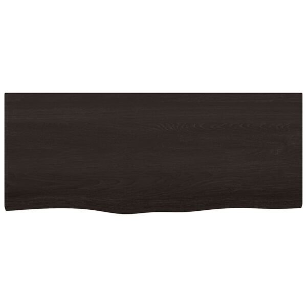 vidaXL Ράφι Τοίχου Σκούρο Καφέ 100x40x(2-6) εκ. Επεξ. Μασίφ Ξύλο Δρυός