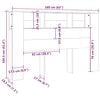 vidaXL Κεφαλάρι Με Αποθηκευτικό Χώρο Λευκό 160 x 18,5 x 104,5 εκ.