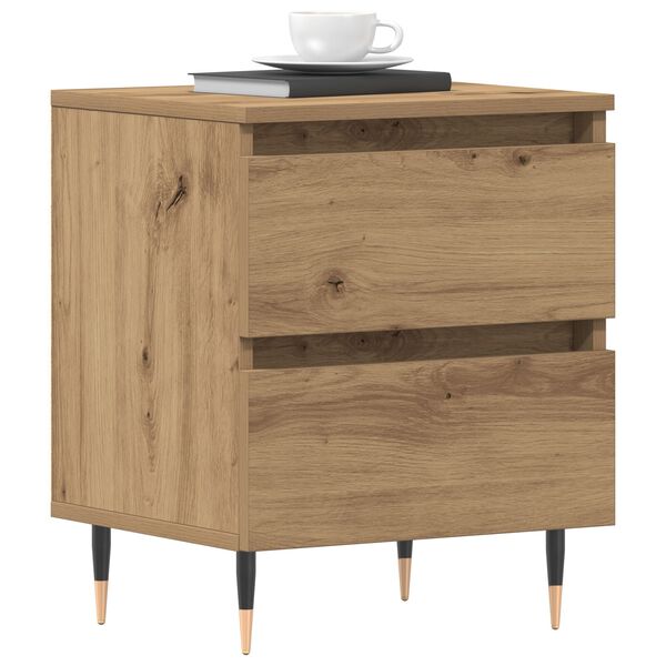vidaXL Κομοδίνο artisan δρυς 40 x 35 x 50 εκ. Επεξεργασμένο ξύλο